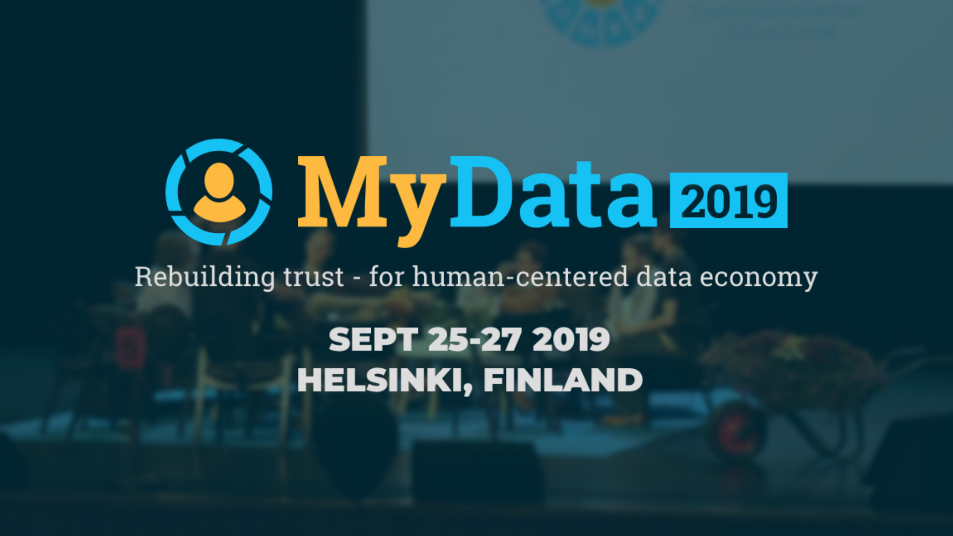 Logo for MyData 2019 event where the Consent Receipt Demo was shown